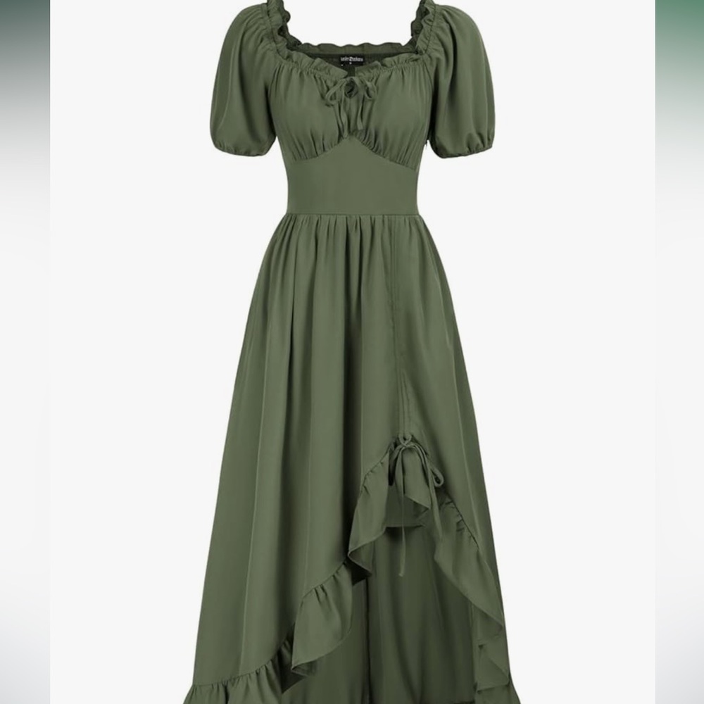 Corset ruffle maxi dress